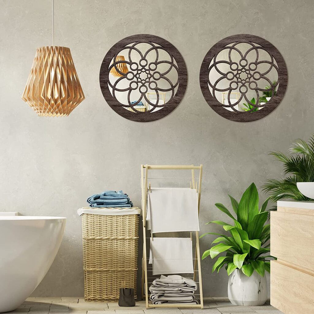 Wooden Mirror Wall Decor