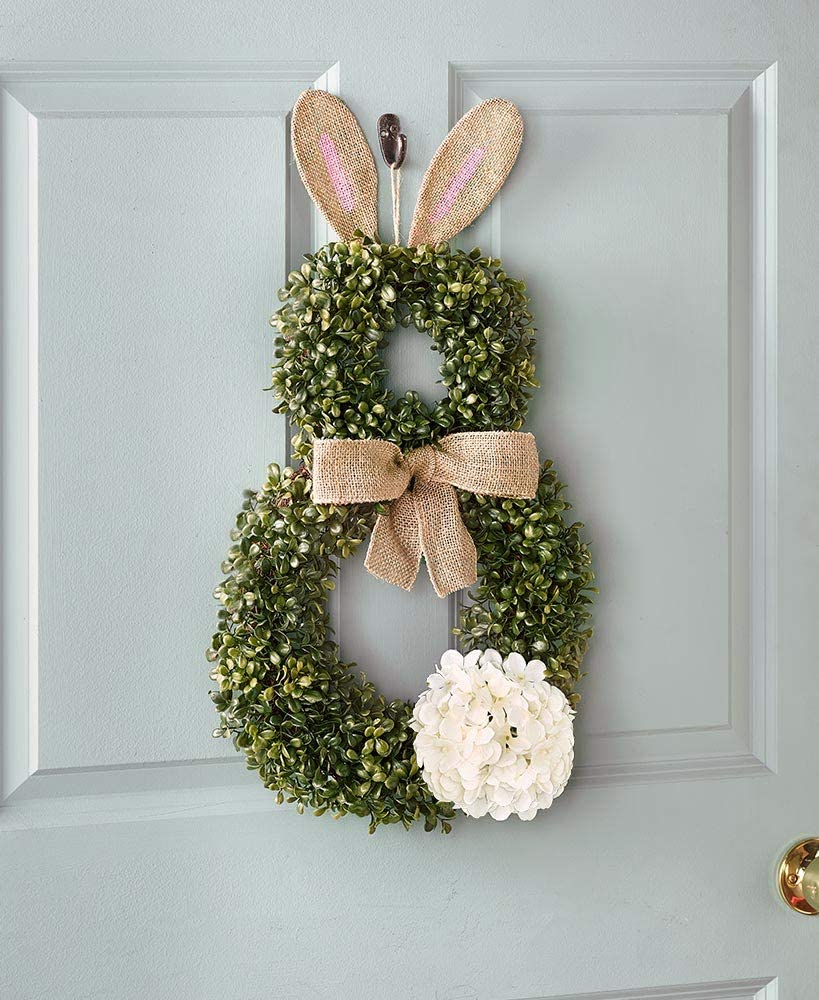 01. Easter Bunny Cottontail Door Wall Wreath
