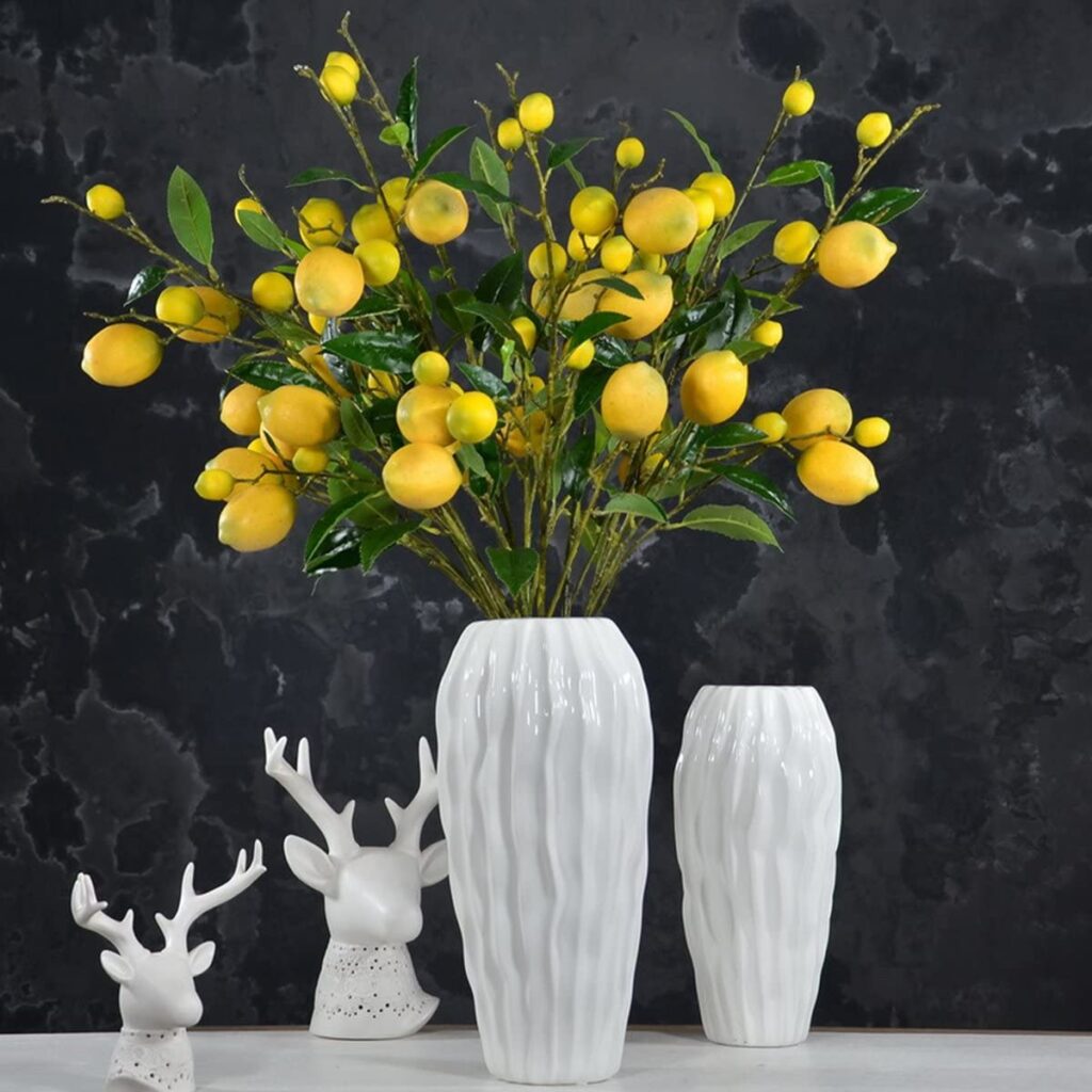 Artificial Lemon Branch Vase