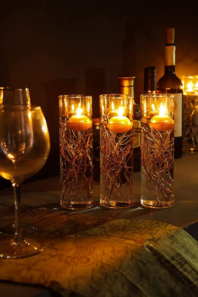  Floating Candle Centerpieces